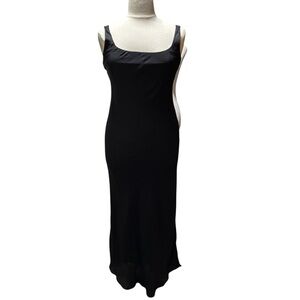 Hampton Dress Co Black Multi Strap Cage‎ Back Maxi Gown Square Neck Size 14 #90